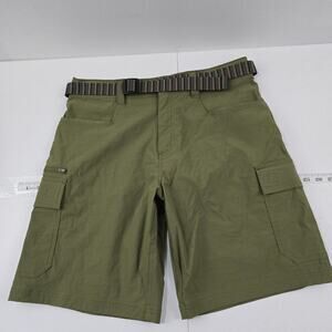 Orvis Tech cargo shorts belted‎ green mens size 32 performance 5430